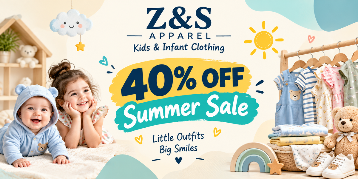 Z&S Apparel Summer Sale, 40% off kids and infant clothing