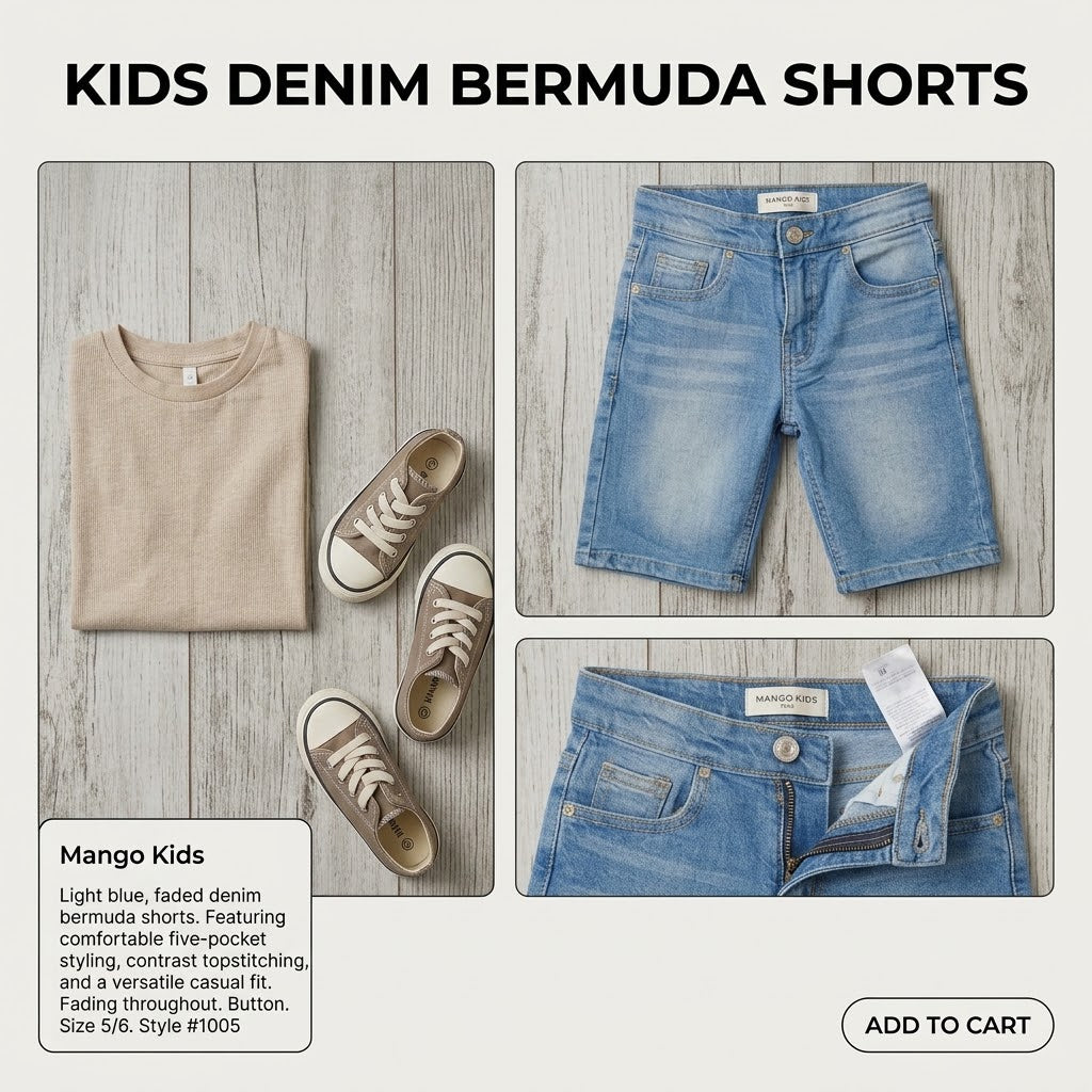 Denim Bermuda Shorts