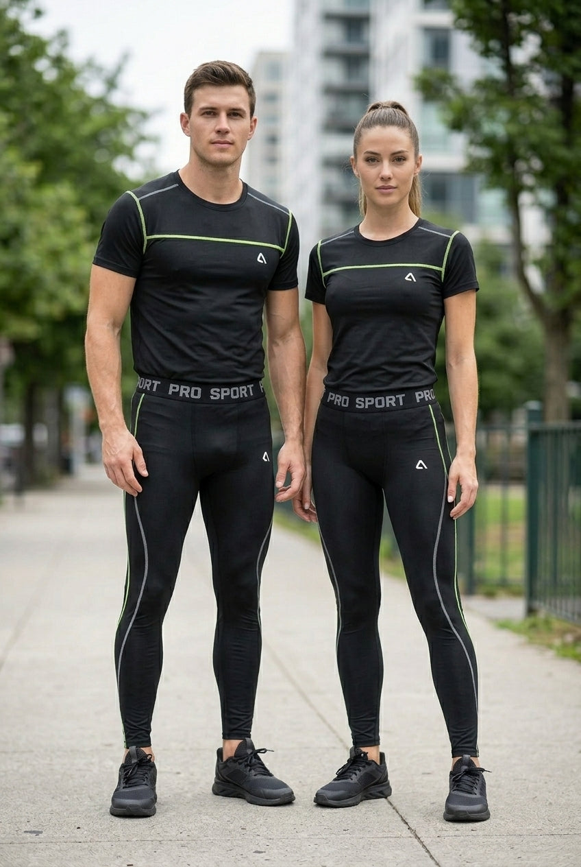 Women's Pro Sport Compression Tracksuit (T-Shirt + Tights) - Imported
